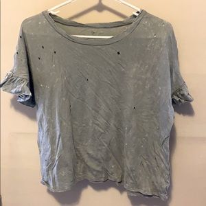 AE cropped distressed tee